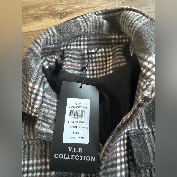V. I. P. Collection mens wool blend plaid jacket size small NWT - Picture 6 of 6